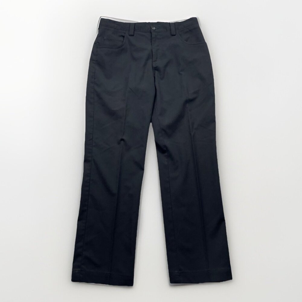 Pierre Cardin Paris Men Pleated Straight Leg Dress Pants Black Sz 32 x 30 Preppy